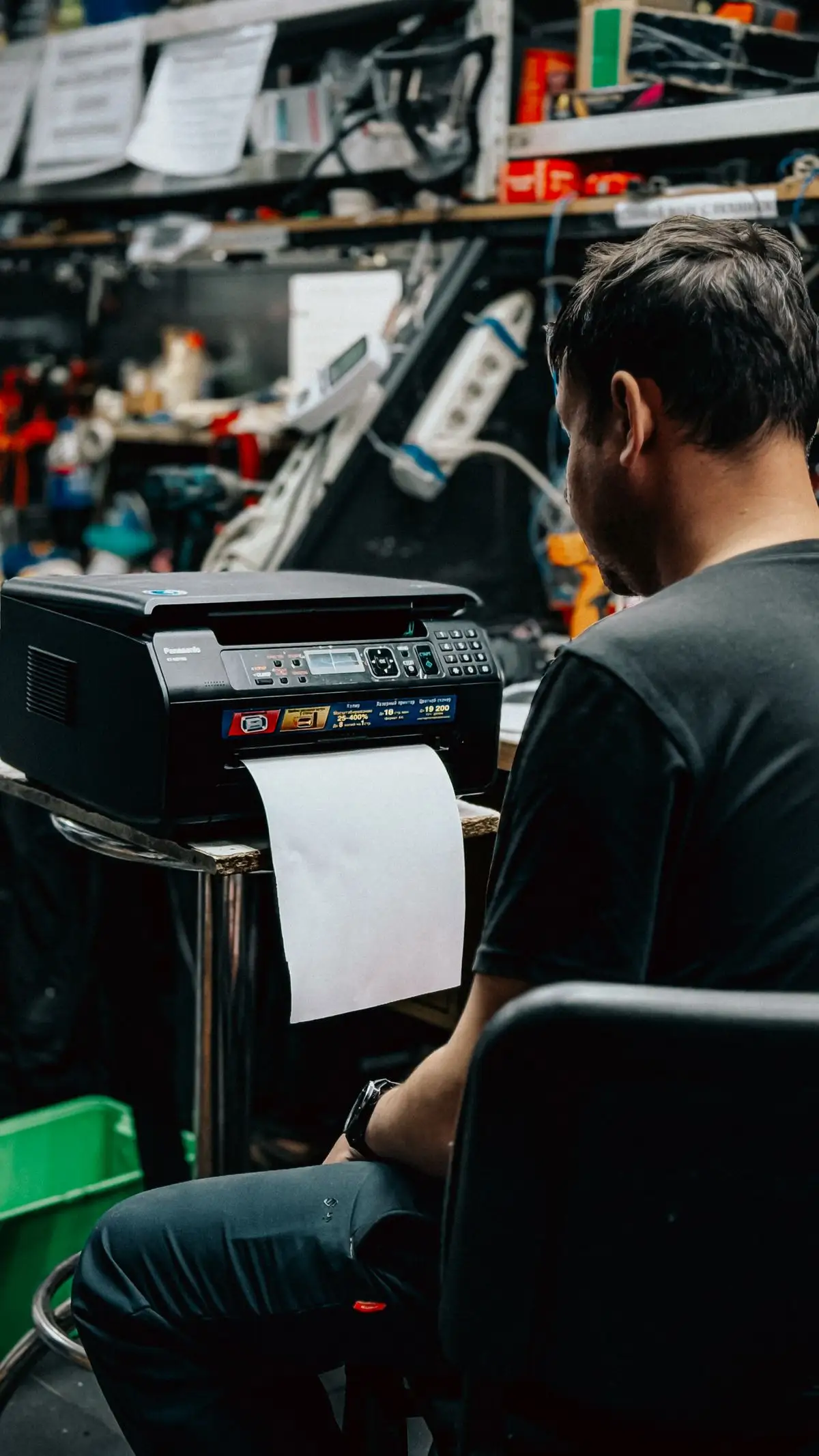Impresora con papel continuo