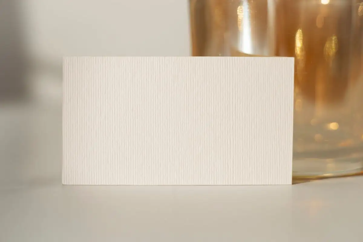 Tarjeta de papel texturizado